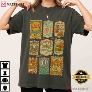 Stars Hollow Connecticut Stamp Lukes Diner Vintage Gilmore Girls T S