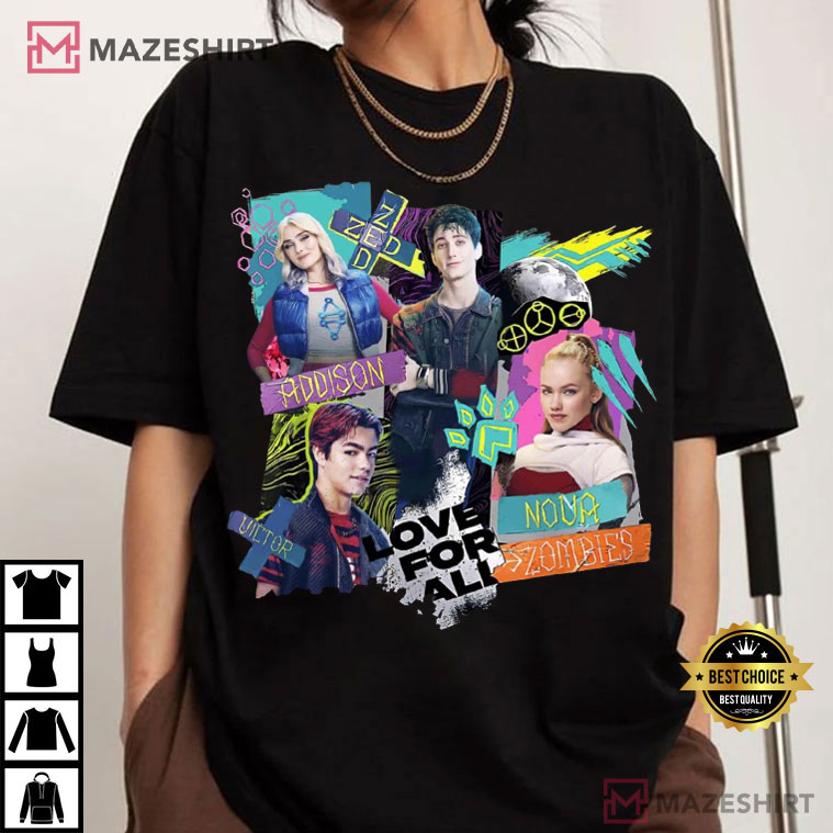Zed Addison Victor Nova Disney Channel Zombies 4 Movie Characters T-Shirt Zed Addison Victor Nova Disney Channel Zombies 4 Movie Characters T-Shirt