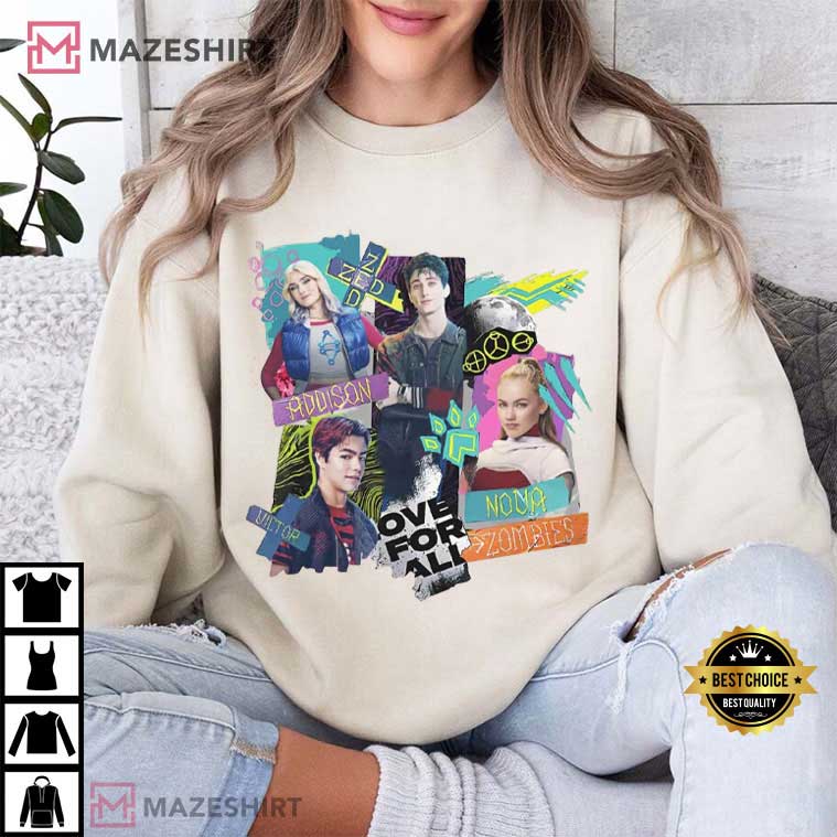 Zed Addison Victor Nova Disney Channel Zombies 4 Movie Characters T-Shirt Zed Addison Victor Nova Disney Channel Zombies 4 Movie Characters T-Shirt