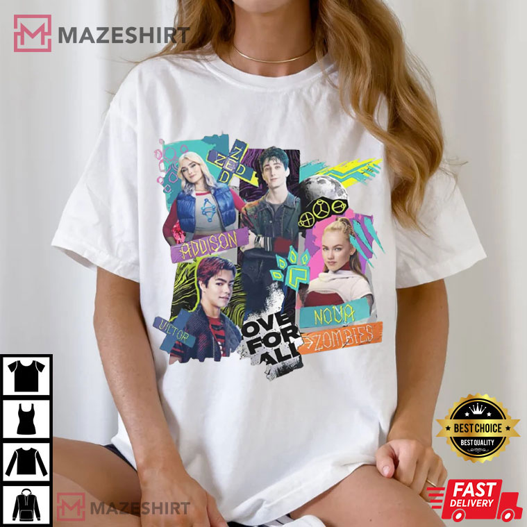 Zed Addison Victor Nova Disney Channel Zombies 4 Movie Characters T-Shirt Zed Addison Victor Nova Disney Channel Zombies 4 Movie Characters T-Shirt