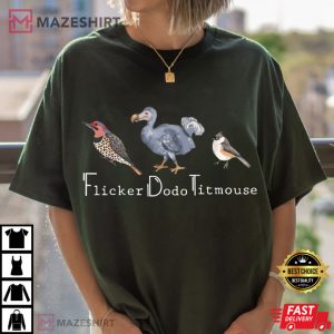 Flicker Dodo Titmouse Subtle FDT Anti Maga Bird Protests T Shirt (1)