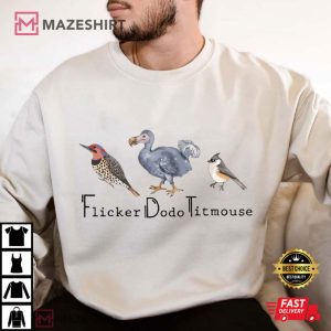 Flicker Dodo Titmouse Subtle FDT Anti Maga Bird Protests T Shirt (2)