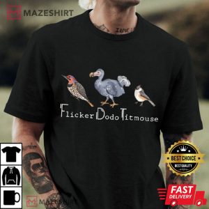 Flicker Dodo Titmouse Subtle FDT Anti Maga Bird Protests T Shirt (3)