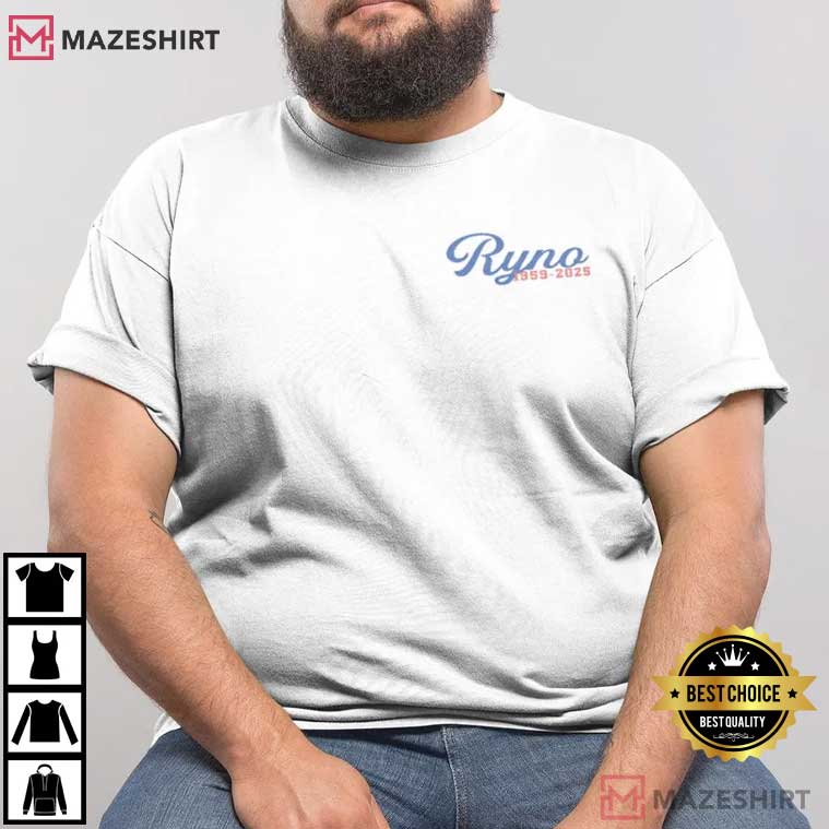Ryne Sandberg 1959-2025 Ryno Chicago Cubs Tribute T-Shirt Ryne Sandberg 1959-2025 Ryno Chicago Cubs Tribute T-Shirt