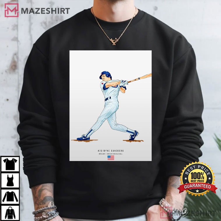 Ryne Sandberg Baseball Retro MLB Chicago Cubs Fan Art T-Shirt Ryne Sandberg Baseball Retro MLB Chicago Cubs Fan Art T-Shirt