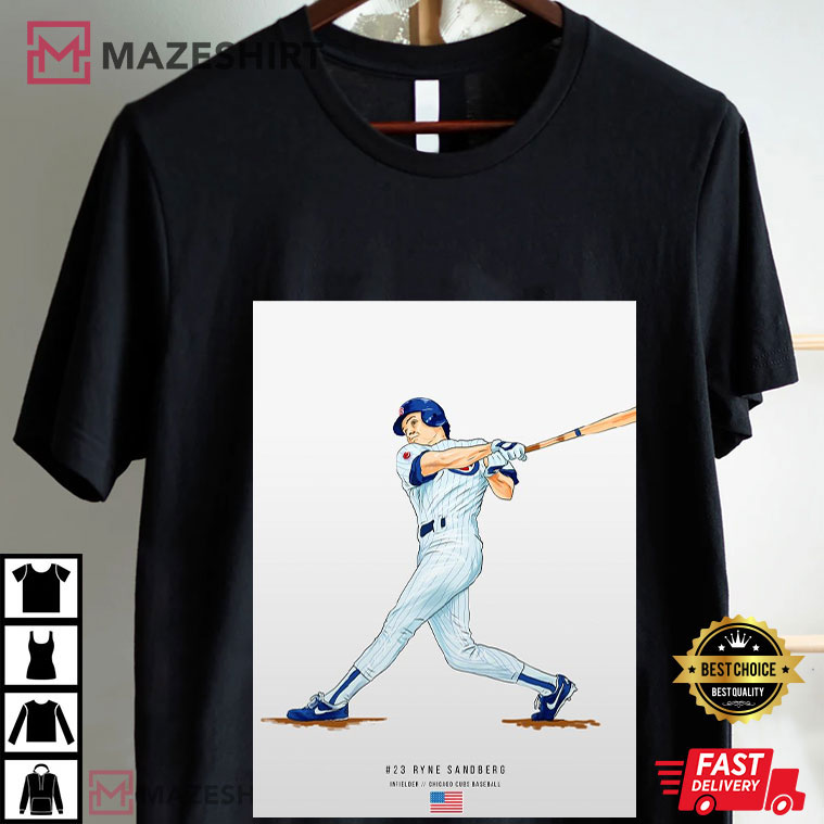 Ryne Sandberg Baseball Retro MLB Chicago Cubs Fan Art T-Shirt Ryne Sandberg Baseball Retro MLB Chicago Cubs Fan Art T-Shirt