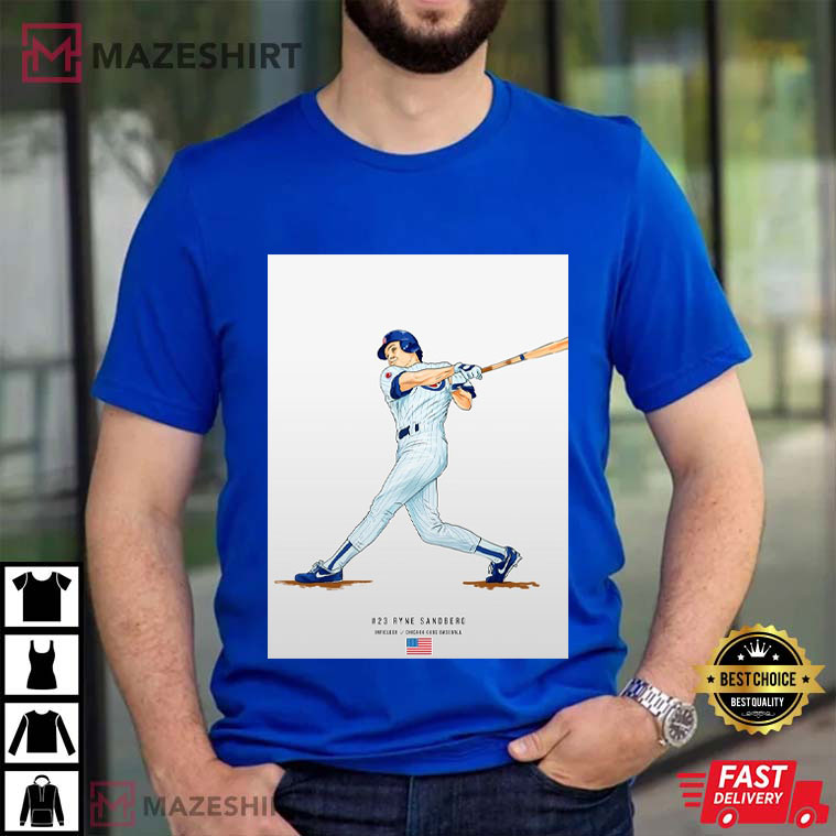 Ryne Sandberg Baseball Retro MLB Chicago Cubs Fan Art T-Shirt Ryne Sandberg Baseball Retro MLB Chicago Cubs Fan Art T-Shirt