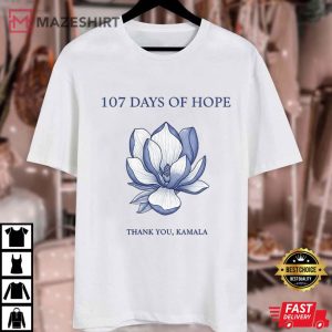 Kamala Harris 107 Days Of Hope Tribute Floral Feminist Political T S (1)