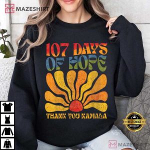 107 Days Of Hope Thank You Kamala Floral Political Feminist T Shir (4)