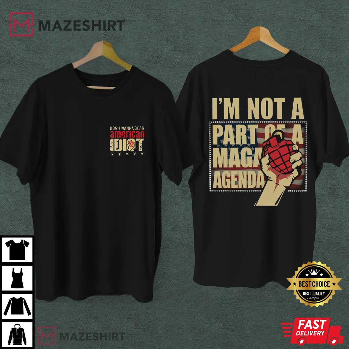Green Day Don't Wanna Be An American Idiot Political Anti Maga T-Shirt Green Day Don't Wanna Be An American Idiot Political Anti Maga T-Shirt