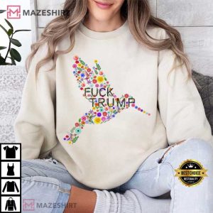 Anti Trump Floral Hummingbird FDT Political Protest T Shirt (2)