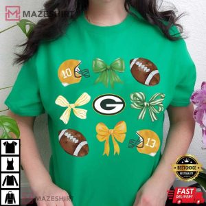 Green Bay Packers Football Coquette Bow NFL Fan Gift T Shirt (3)