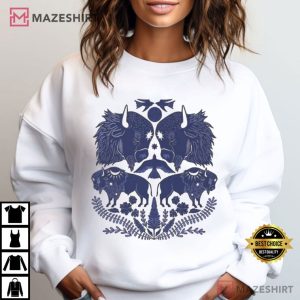 Celestial Bison And Birds Nature Lovers Animal T Shirt (4)