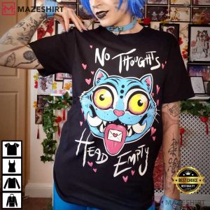 Kpop Demon Hunters Derpy Tiger No Thoughts Head Empty T-Shirt
