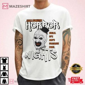 Halloween Horror Nights Terrifier Clown Scary Movie T Shirt (1)