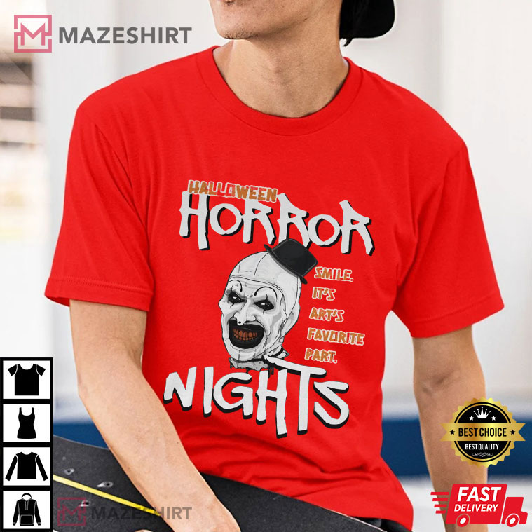 Halloween Horror Nights Terrifier Clown Scary Movie T-Shirt Halloween Horror Nights Terrifier Clown Scary Movie T-Shirt