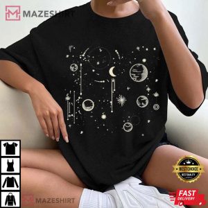 Celestial Astrology Spiritual Aesthetic Moon Mystical T-Shirt