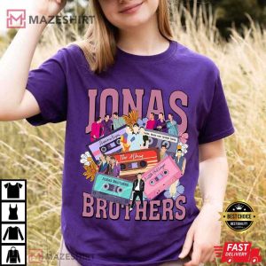 Jonas Brothers Boy Band Floral Tape Retro Cassette Album T Shirt (2)
