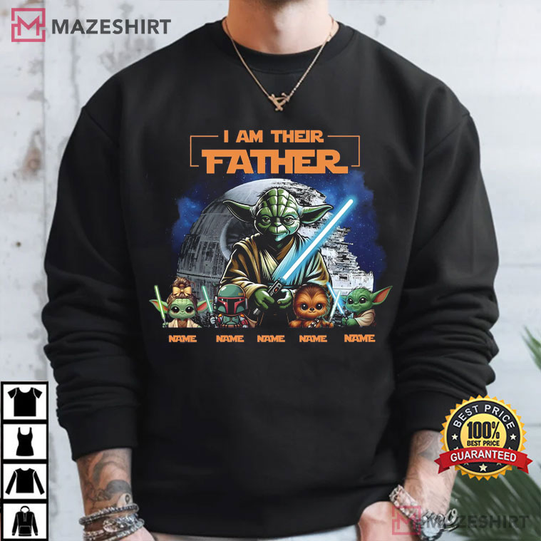 Yoda Star Wars I Am Their Father Custom Fathers Day T-Shirt Yoda Star Wars I Am Their Father Custom Fathers Day T-Shirt