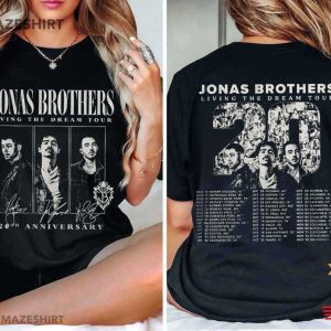 Jonas Brothers Vintage Living The Dream Tour 2025 20th Anniversary T S