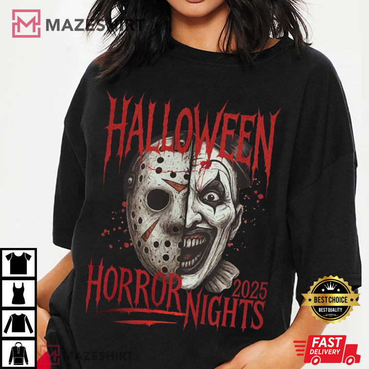 Halloween Horror Nights 2025 Horror Movie Spooky Killer T-Shirt Halloween Horror Nights 2025 Horror Movie Spooky Killer T-Shirt