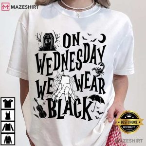 On Wednesdays We Wear Black Goth Spooky Season Comfort Colors T Shirt ( (3)