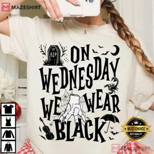 On Wednesdays We Wear Black Goth Spooky Season Comfort Colors T Shirt (
