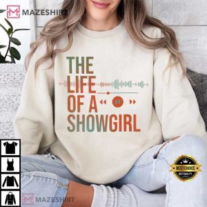 The Life Of A Showgirl Gradient Player Swiftie Soundwave T Shirt (4)