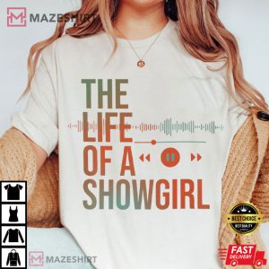 The Life Of A Showgirl Gradient Player Swiftie Soundwave T-Shirt