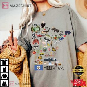 Minnesota Favorite Home State Vacation Traveler Gift T Shirt (4)