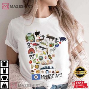 Minnesota Favorite Home State Vacation Traveler Gift T Shirt (3)