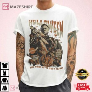 Michael Myers Thriller Friday The 13th Halloween Horror Movie Vintage T-Shirt