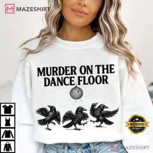 Witchy Crow Murder On The Dance Floor Local Funny Raven T Shirt (4)