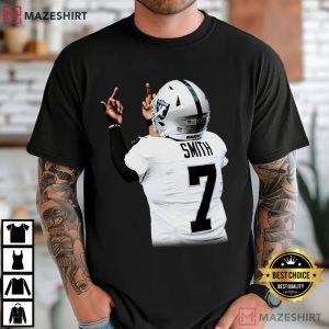 Geno Smith Flipping Off Fingers Up Las Vegas Raiders Football T-Shirt