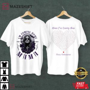 Ozzy Osbourne Im Coming Home Mama No More Tour RIP Tribute T Shirt (1)