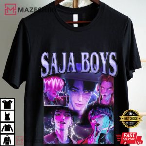 Saja Boys Boy Band Kpop Demon Hunters Movie Merch T Shirt (1)