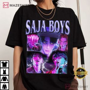 Saja Boys Boy Band Kpop Demon Hunters Movie Merch T Shirt (2)