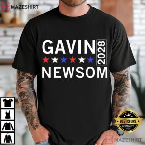 Gavin Newsom 2028 Presidential Election Vote Democrat T-Shirt
