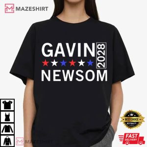 Gavin Newsom 2028 Presidential Election Vote Democrat T Shirt (2)