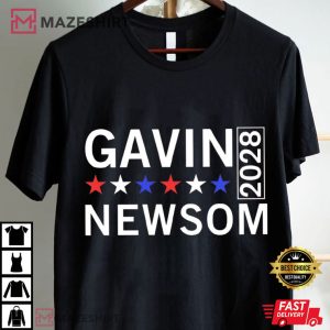 Gavin Newsom 2028 Presidential Election Vote Democrat T Shirt (3)