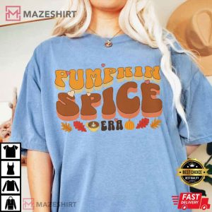 Pumpkin Spice Era Retro Fall Season Comfort Colors T-Shirt