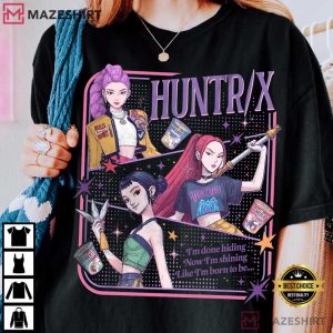 Huntrix Mira Rumi Zoey Kpop Demon Hunters Comfort Colors T Shirt (4)