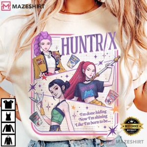 Huntrix Mira Rumi Zoey Kpop Demon Hunters Comfort Colors T Shirt (2)