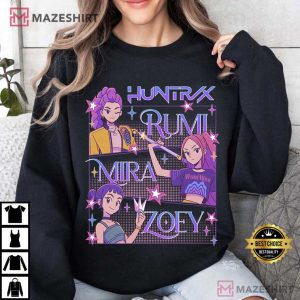 Kpop Demon Hunters Huntrix Girls Graphic Fan T Shirt (1)