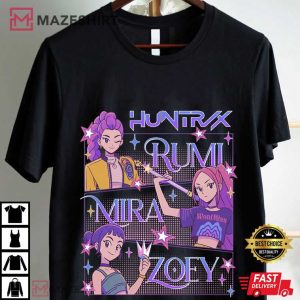 Kpop Demon Hunters Huntrix Girls Graphic Fan T Shirt (2)