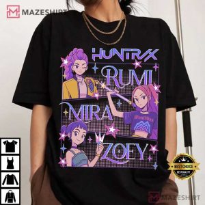 Kpop Demon Hunters Huntrix Girls Graphic Fan T-Shirt