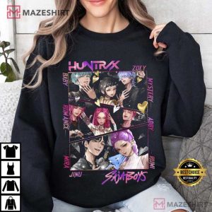 Huntrix Saja Boys Kpop Demon Hunters Couple Ship T Shirt (4)