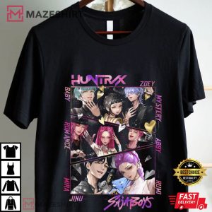 Huntrix Saja Boys Kpop Demon Hunters Couple Ship T Shirt (2)