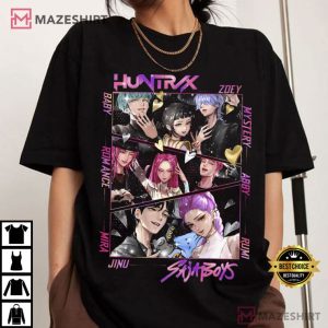Huntrix Saja Boys Kpop Demon Hunters Couple Ship T Shirt (3)