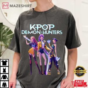 Kpop Demon Hunters Huntrix Girls Heroic Poses T Shirt (4)
